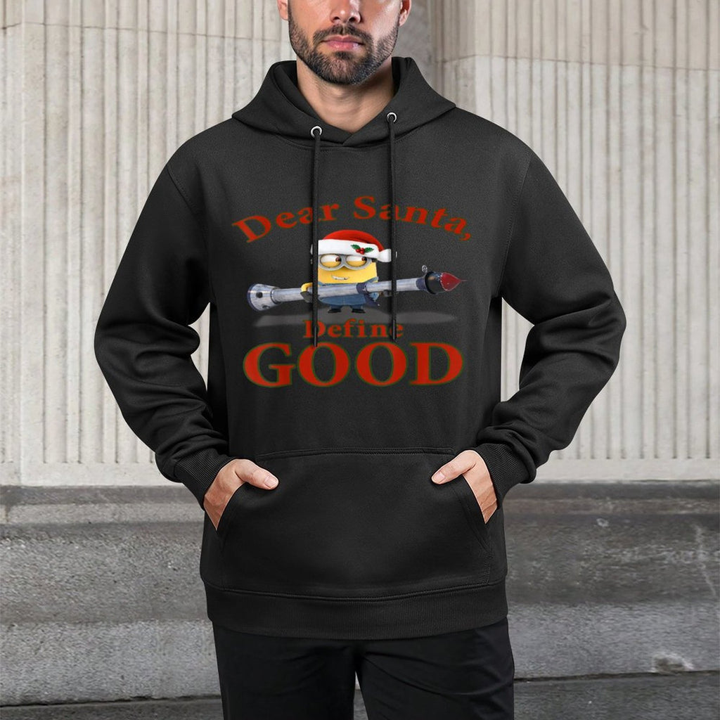 Despicable Me Minions Dear Santa Define Good Portrait Versatile Streetwear Hoodie