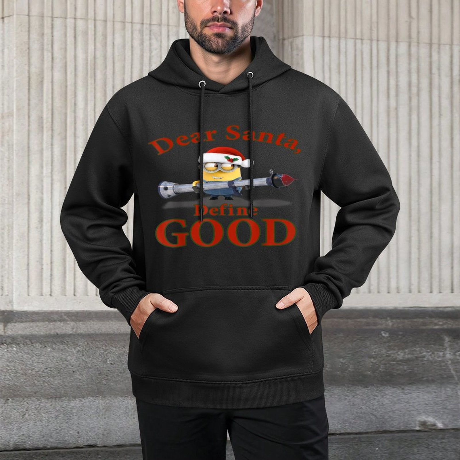 Despicable Me Minions Dear Santa Define Good Portrait Versatile Streetwear Hoodie