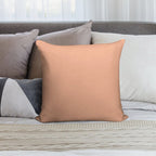 Peach-Orange Solid Color Soft Style Accent Throw Pillow