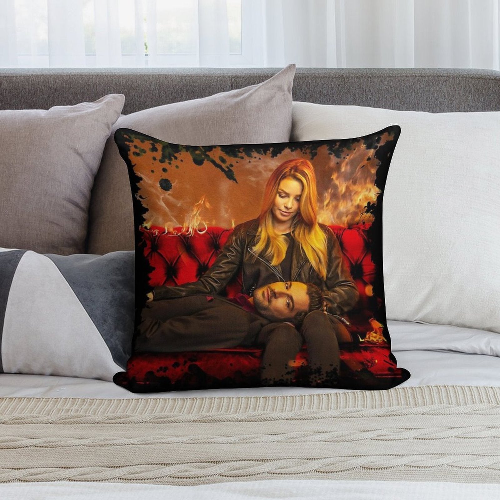 LUCIFER Soft Luxury Feel Throw Pillow