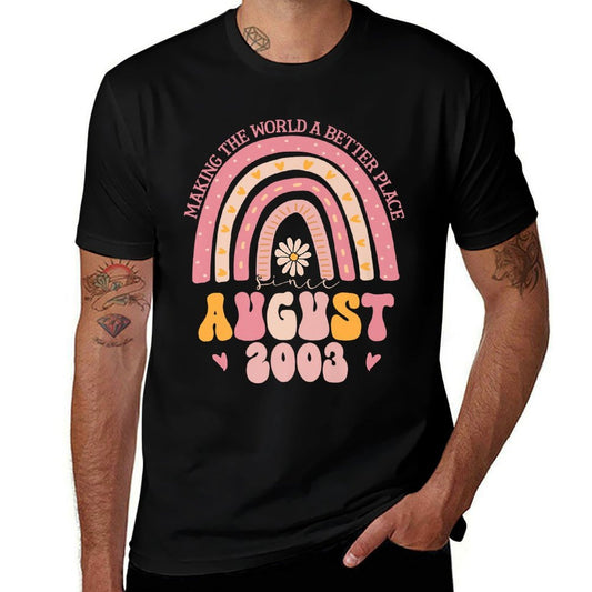 Turning 22 Retro August 2003 22nd Birthday for Women Premium  Tagless Design T-Shirt