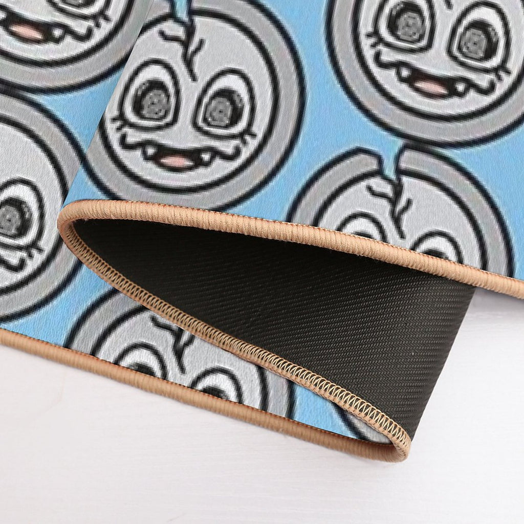 Spooky Cracked Silver Coin  Absorbent Bath Mat