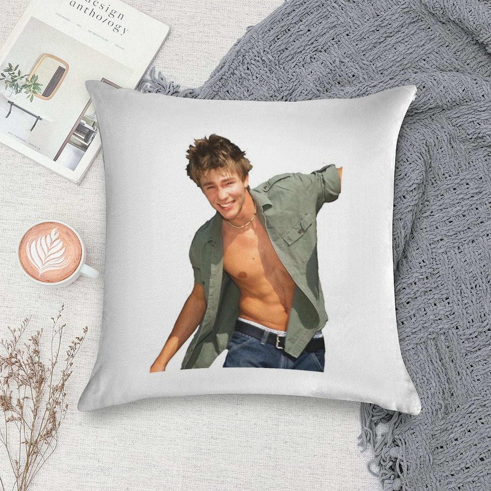 Chad Michael Murray Soft Washable Throw Pillow