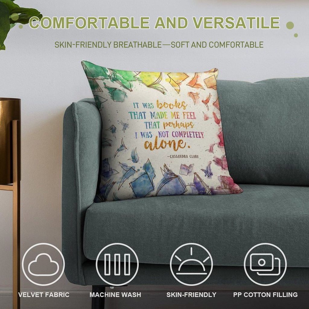 It Was Books Soft Hidden Zipper Throw Pillow