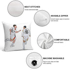 Florian Wirtz & Jamal Musiala Germany Celebration Soft Ultra-Soft Texture Throw Pillow