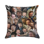 Michael Sheen Photo Collage Soft Short Plush Fabric Throw Pillow