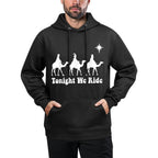 Tonight We Ride Christmas 3 Wise Men Camel Ride Christian Pilling-Resistant Hoodie