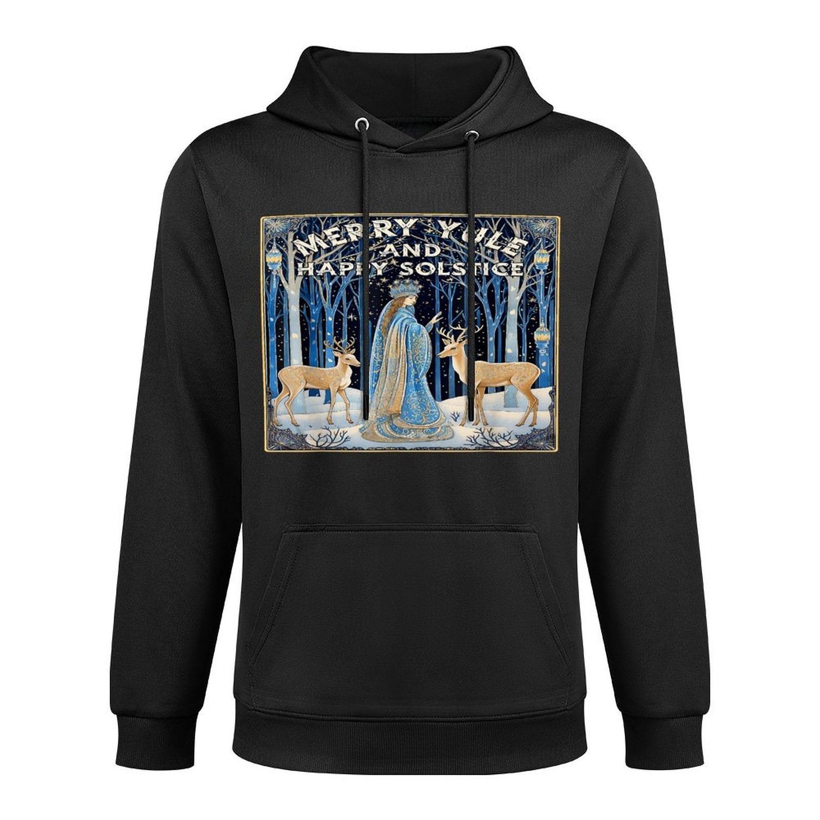 Merry Yule And Happy Winter Solstice Deer Christmas Gothic Versatile Streetwear Hoodie