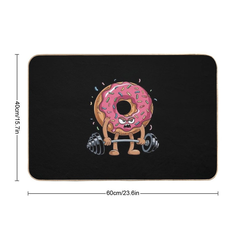 Fitness Workout Gym Donut Lover  Odorless Bath Mat
