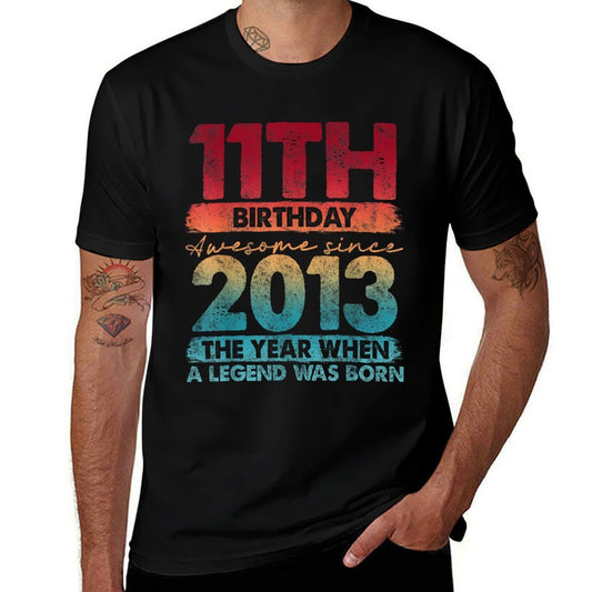11th Birthday 11 Year Old Gifts Vintage 2013 Limited Edition  Cotton T-Shirt