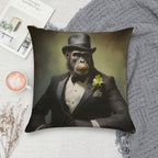 Gorilla Portrait Art Soft Hidden Zipper Throw Pillow