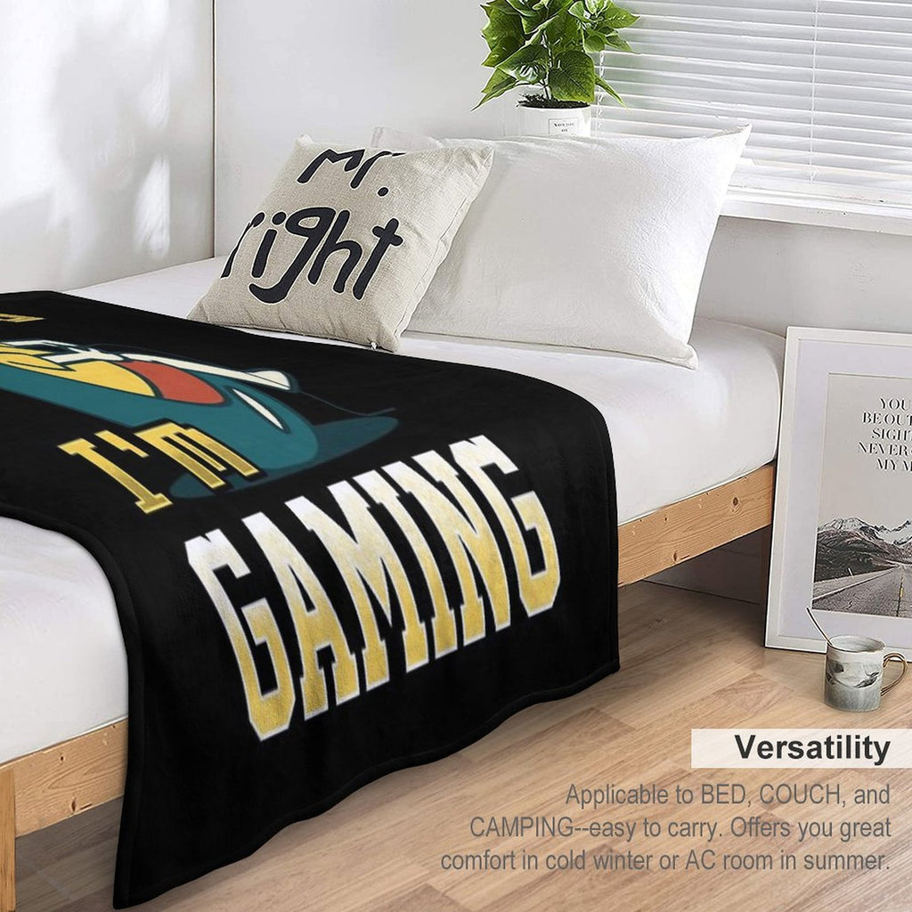 Can't Hear You I'm Gaming Multiplayer Gamer Print Velvety-soft Throw Blanket