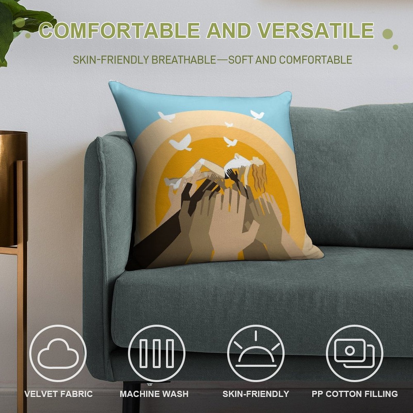 Kylie - All The Lovers Soft Anti-Pilling Throw Pillow