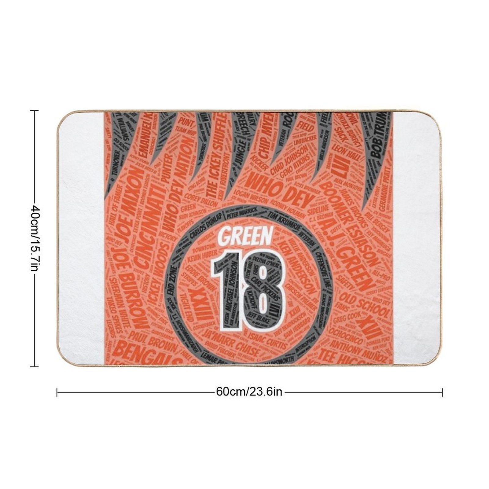 The Green Stipes  Dirt-Trapping Bath Mat