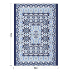 Arabic Ornate Square Pattern Velvety-soft Throw Blanket