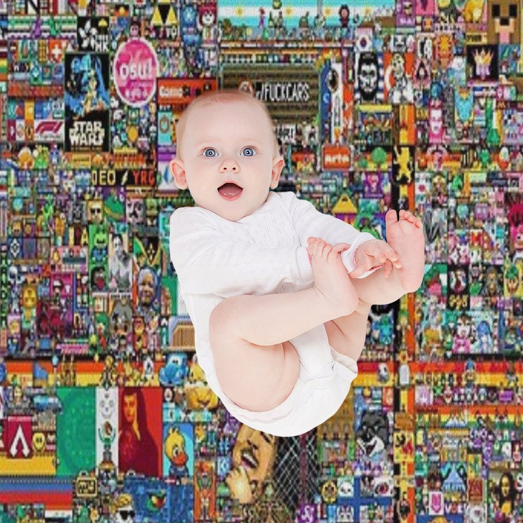 8K R Place 2022 Atlas Final Image Compact Throw Blanket