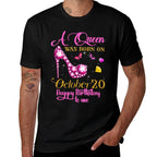 A Queen Was Born on October 20, 20th Birthday  Stretchy T-Shirt