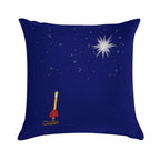 Moravian Star And Moravian Candle In The Sky... Soft Reinforced Edging Throw Pillow
