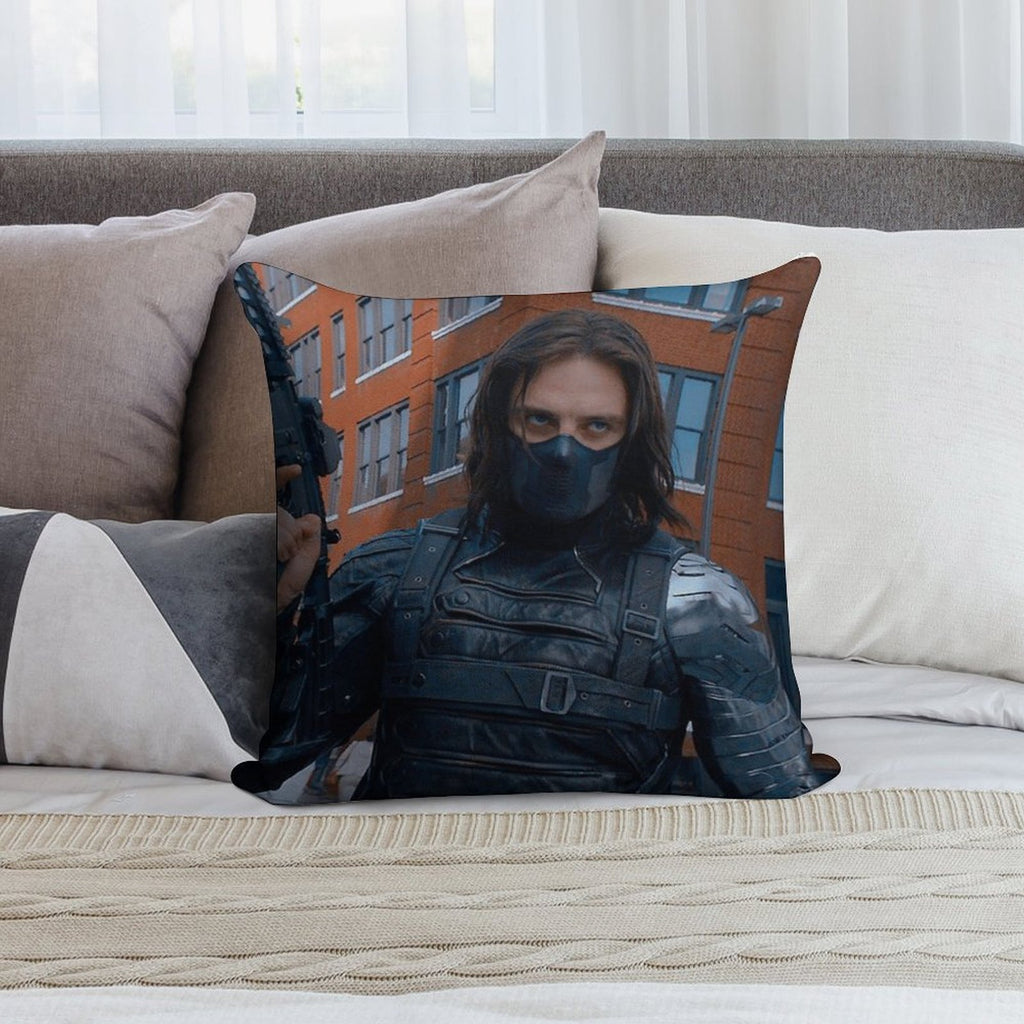 Hot Winter Soldier Soft Reinforced Edging Throw Pillow