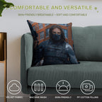 Hot Winter Soldier Soft Reinforced Edging Throw Pillow