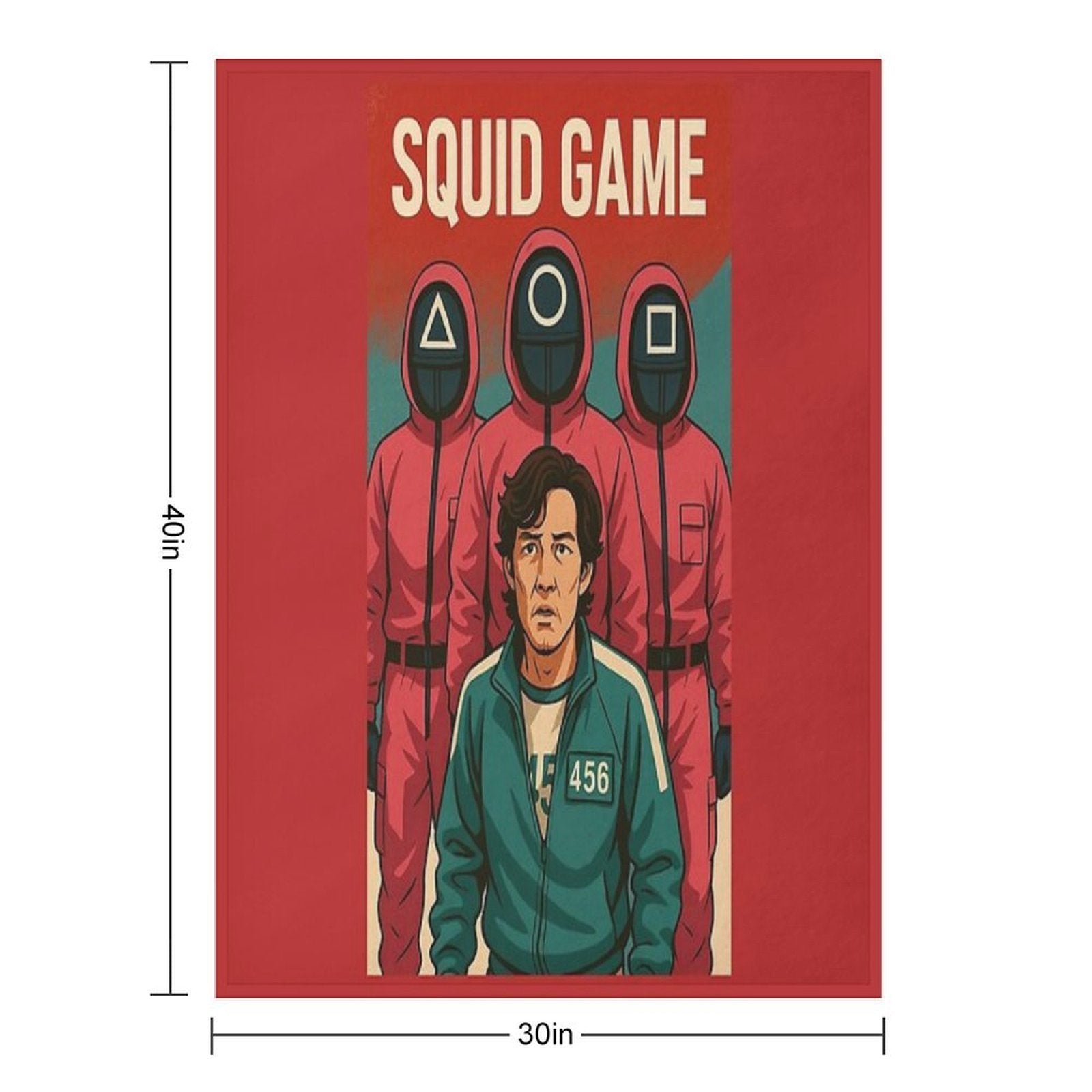 Squid Game with Cartoon-style Velvety-soft Throw Blanket
