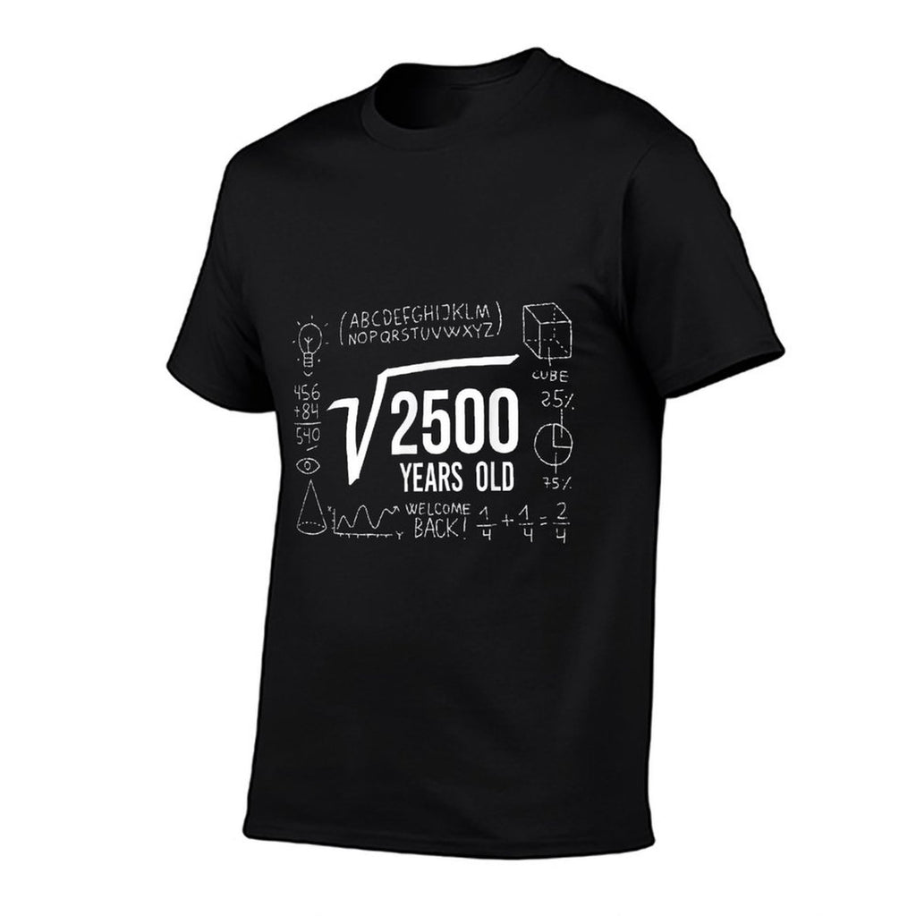 50 Years Old Birthday Turning 50th Tshirt Geek Math  Heathered Texture T-Shirt