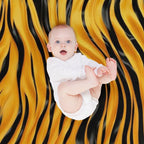 Colorful Fantasy Pattern Black Yellow Ornaments Zebra Tiger Fur Anti-pilling Throw Blanket