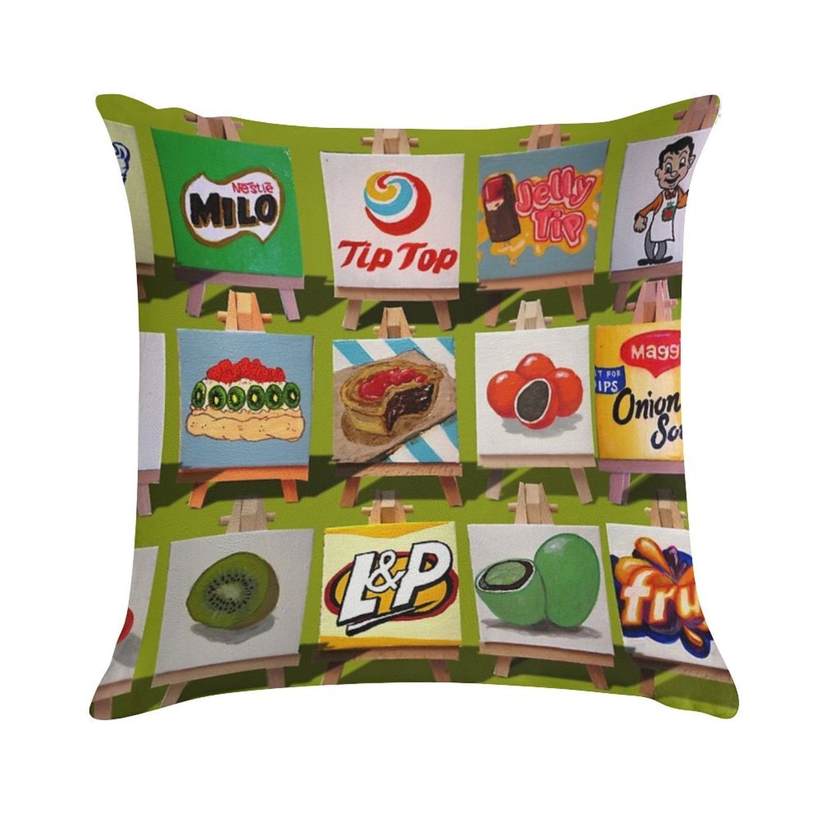 Kiwiana Food And Drink Icons Soft Ultra-Soft Texture Throw Pillow