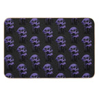Purple Oblivion- Melting Skull Art  Non-Slip Bath Mat