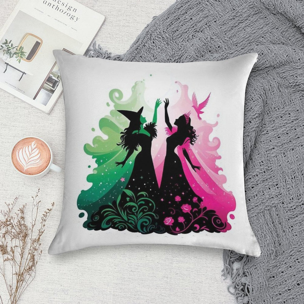 Elphaba & Glinda Wicked The Musical Soft Gift Ready Throw Pillow