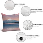 Mt Fuji with Cherry Blossoms Soft Decorative Cover Throw Pillow