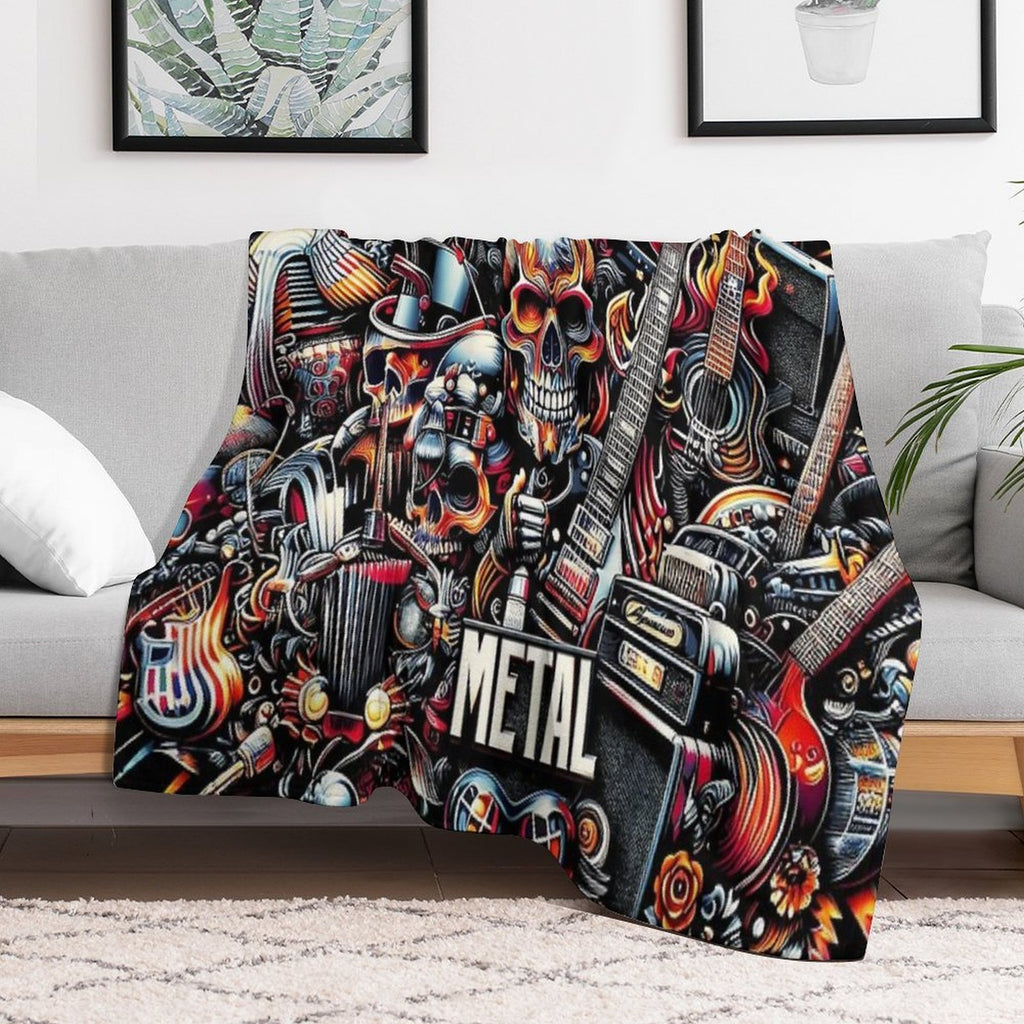 Heavy Metal Sustainable Throw Blanket