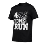 Funny Baseball 40th Home Run 40 Year Old 40th Birthday  Easy-care T-Shirt