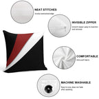 Decorative Red And White Soft Warmth Comfort Throw Pillow