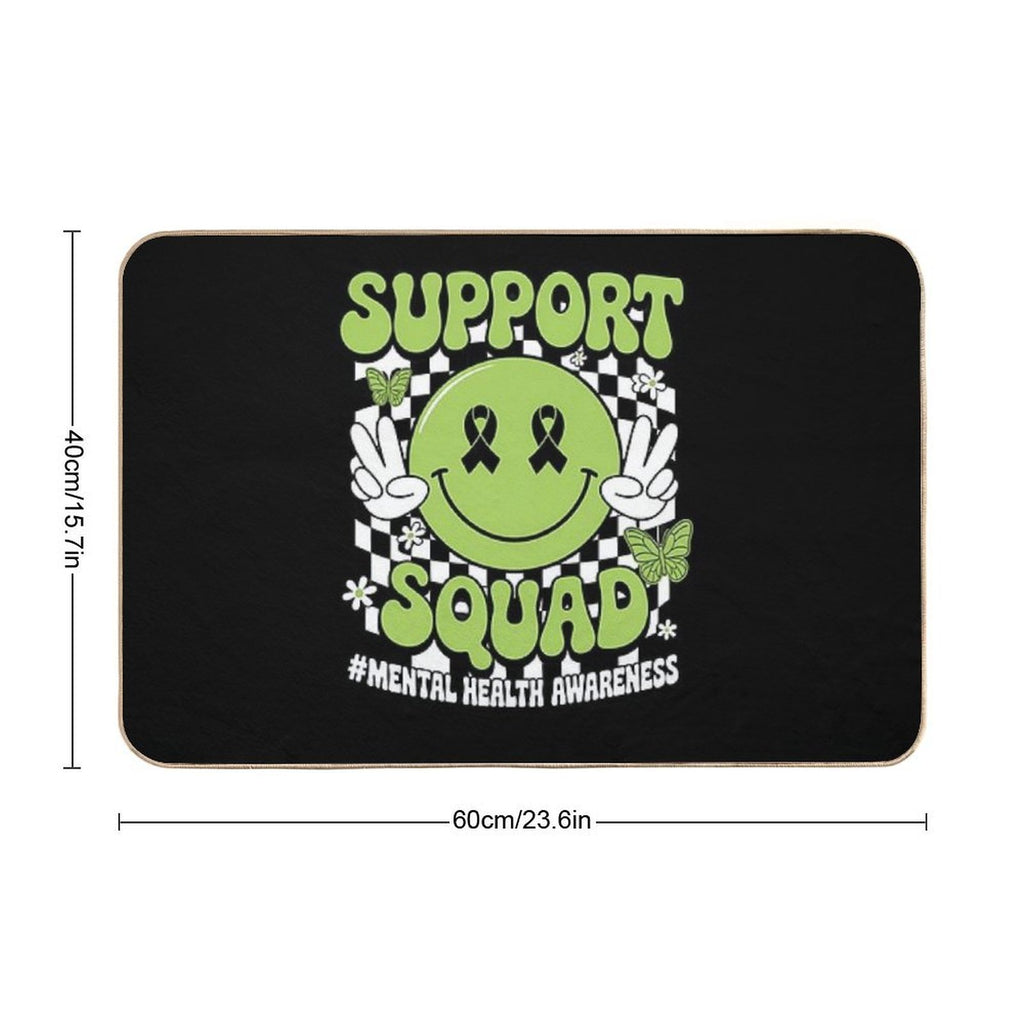 Motivation Support Squad Mental Health Awareness Men Women  Versatile Bath Mat