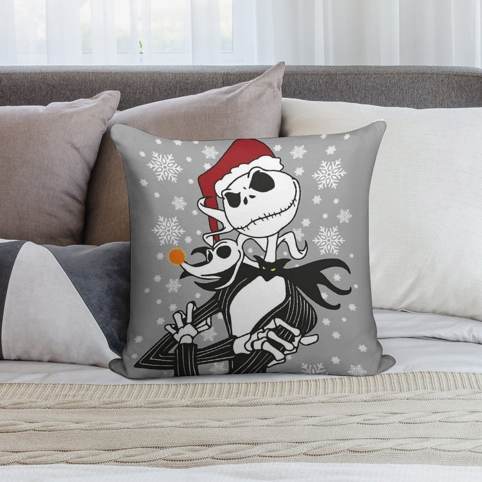 Jack Skellington - Nightmare Before Christmas Soft Anti-Pilling Throw Pillow