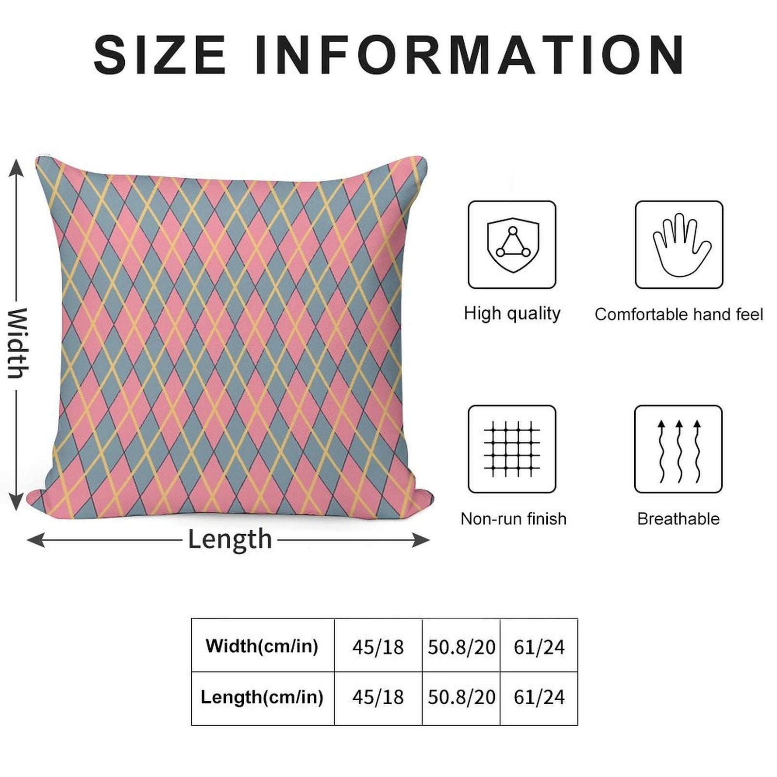 Howl's Argyle Soft Hidden Zipper Throw Pillow