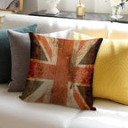 Distressed Union Jack, UK Flag, Great Britain Soft Luxury Feel Throw Pillow