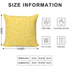 Mustard Yellow White Mosaic Lines Soft Warmth Comfort Throw Pillow