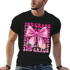 2nd Grade Girls Coquette Bow Back To School Second Grade  High-quality Stitching T-Shirt