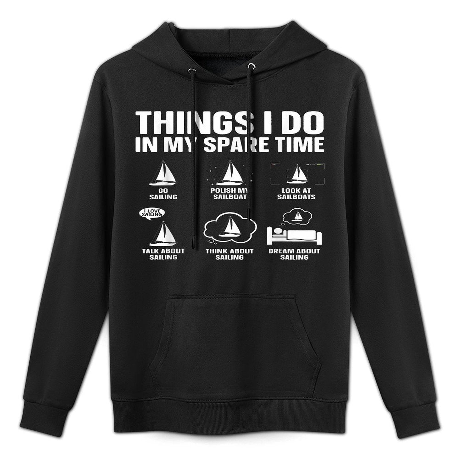 Funny Sailing Art for Men Women Sailing Lover Sail Boat Pilling-Resistant Hoodie