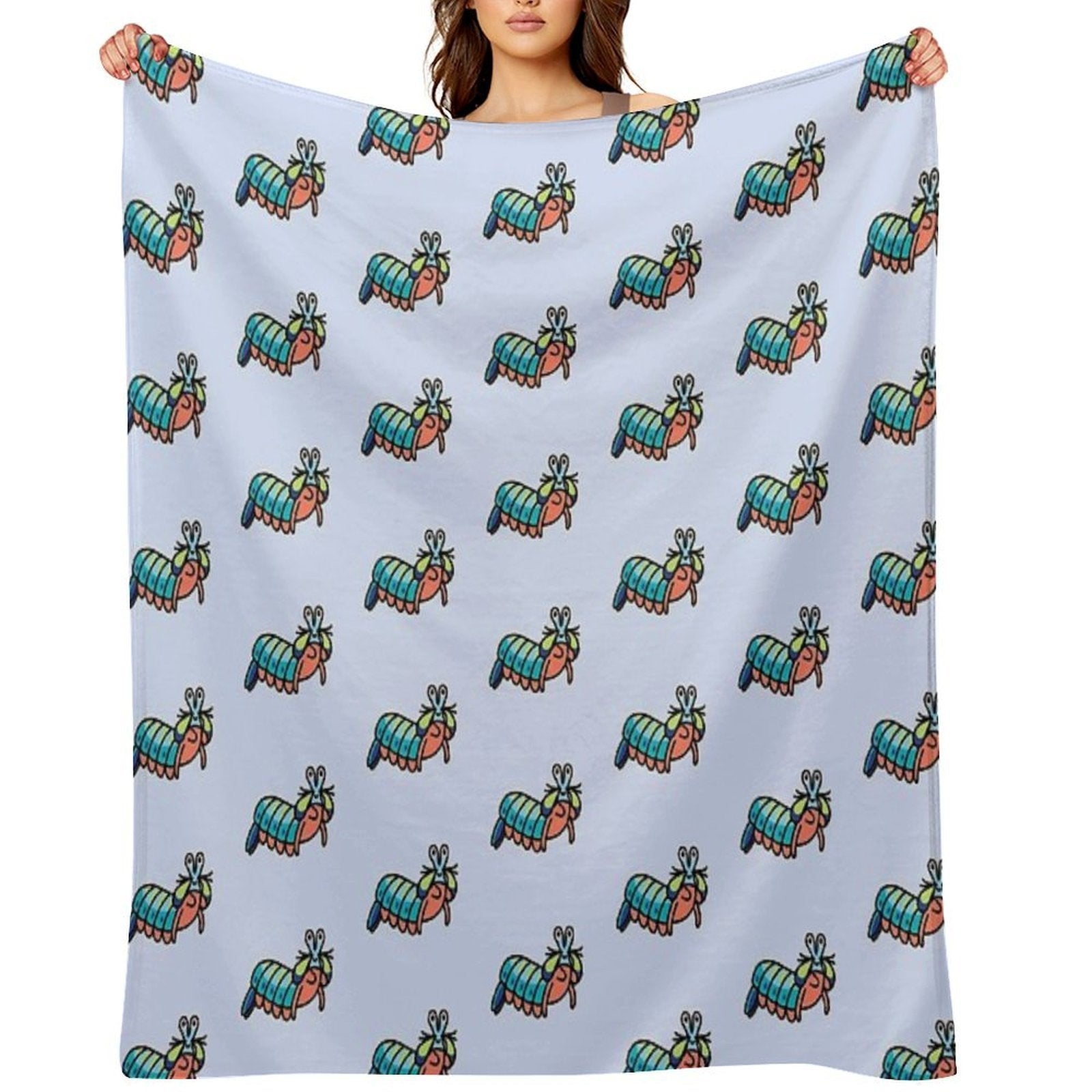 Mantis Shrimp Wrinkle-free Throw Blanket
