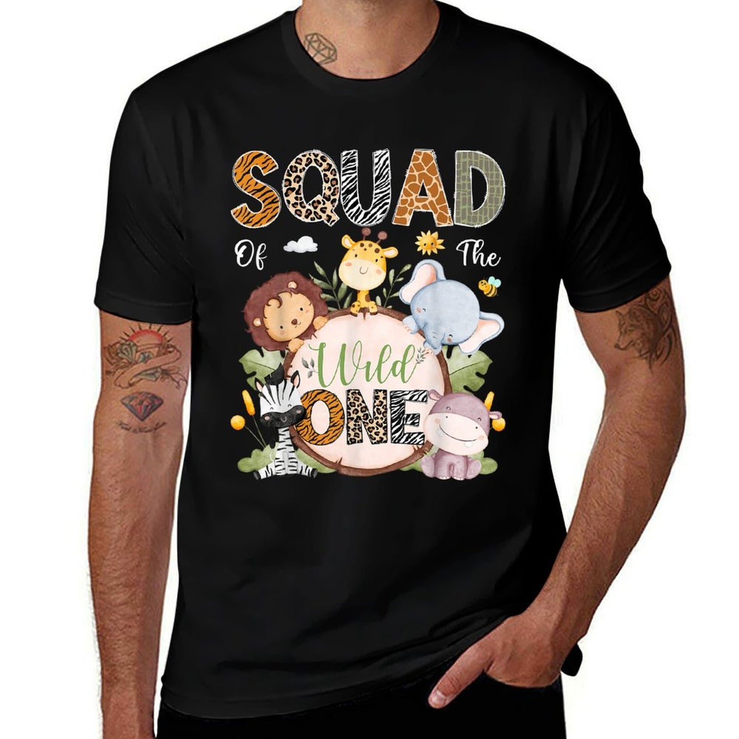 Squad Of The Wild One 1St Birthday Safari Jungle Animals  Quick-drying T-Shirt