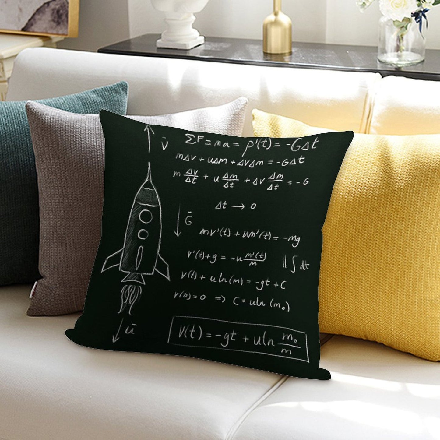 Rocket Science Soft Bedroom Essential Throw Pillow