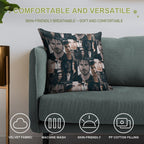 Damon Collage Soft High-Density Material Throw Pillow