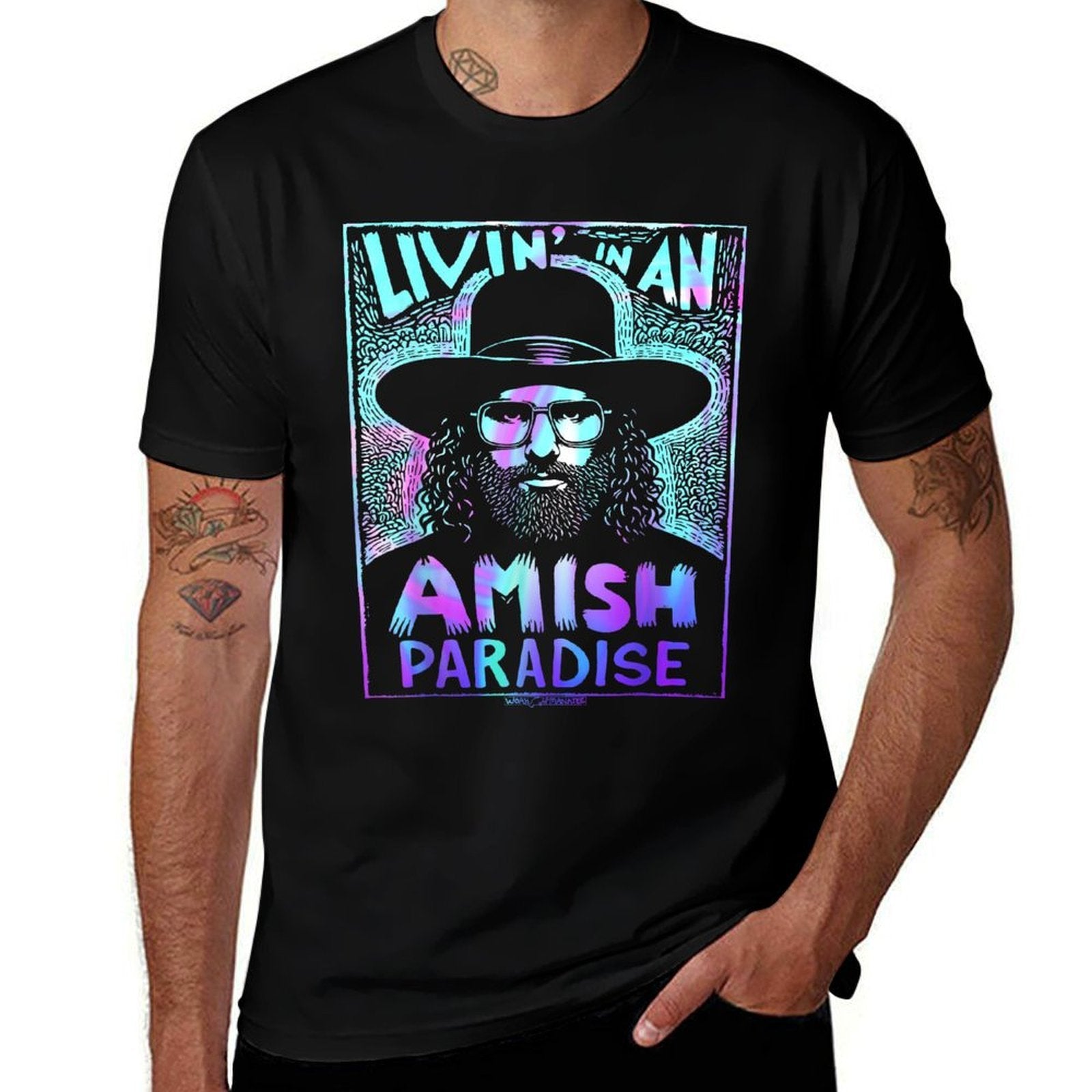 LIVIN’ IN AN AMISH PARADISE  Cotton T-Shirt