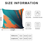 Orange And Teal Abstract 1 Big Soft Decorative Cover Throw Pillow