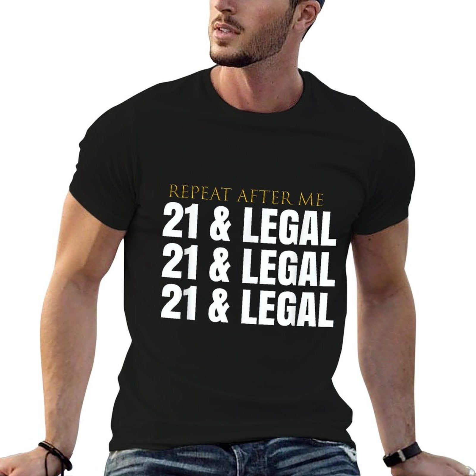COOL 21 & LEGAL 21st Birthday Party Outfit Gift Idea  Relaxed-fit T-Shirt