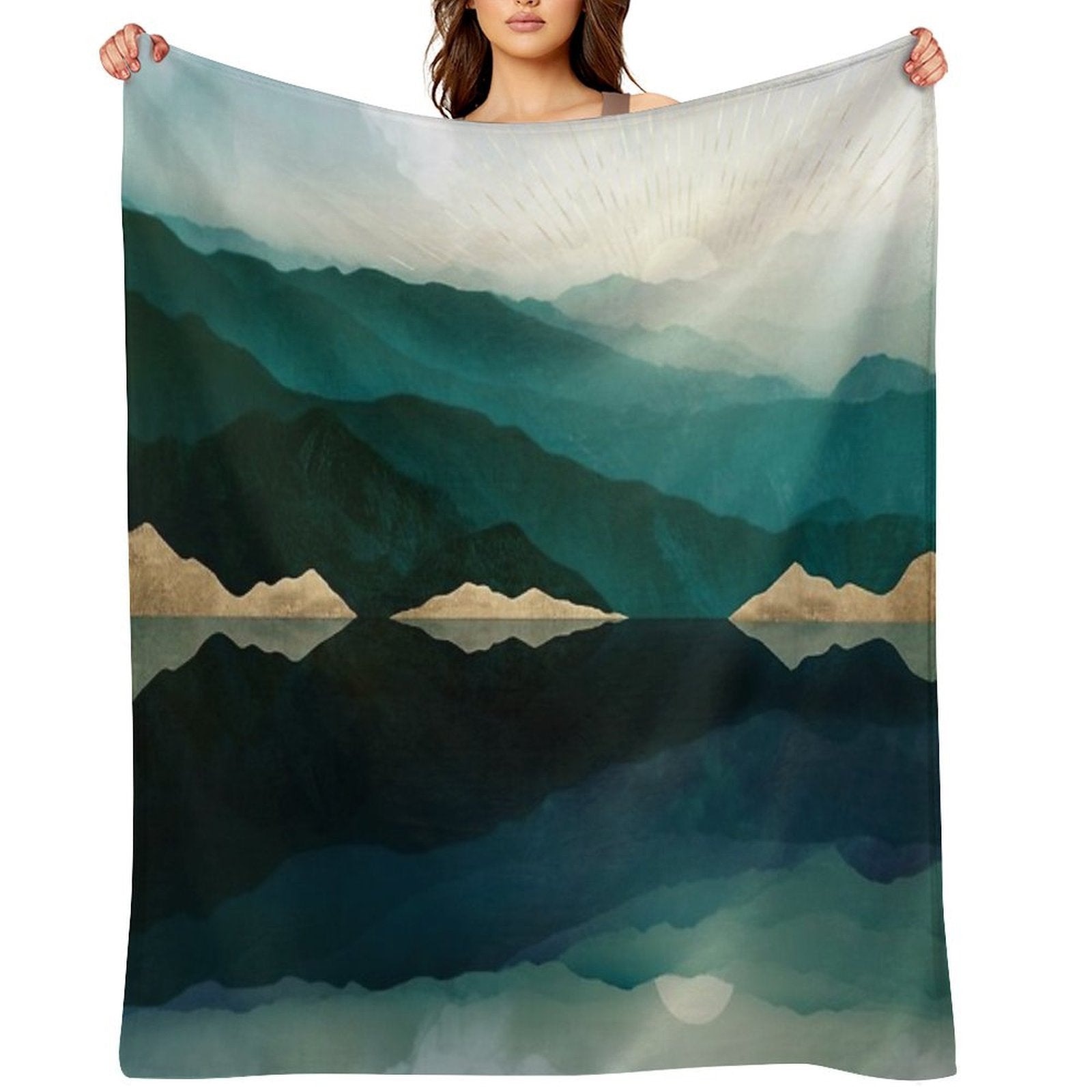 Waters Edge Reflection Quick-dry Throw Blanket