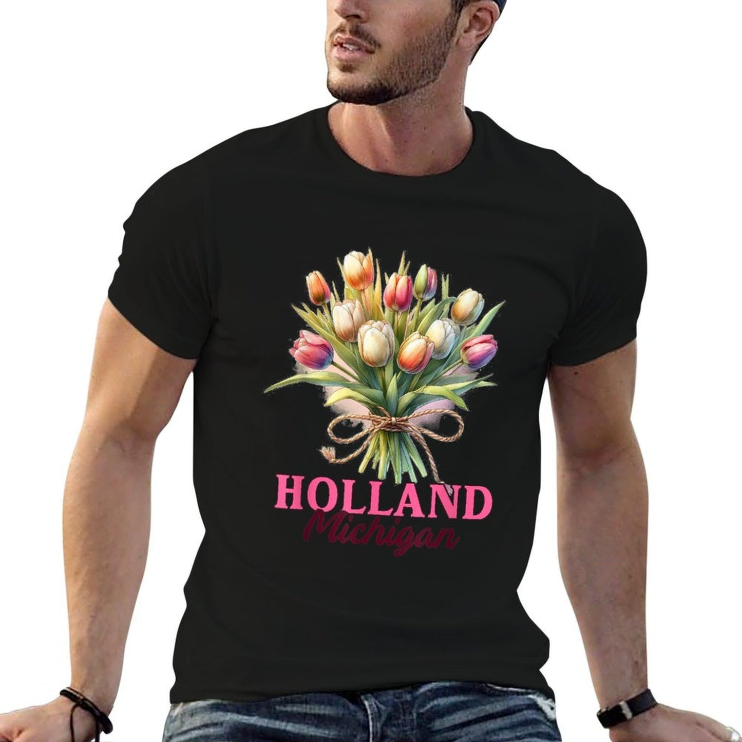 Tulips Tulip Flower Holland Michigan Netherlands Botanical  Durable T-Shirt